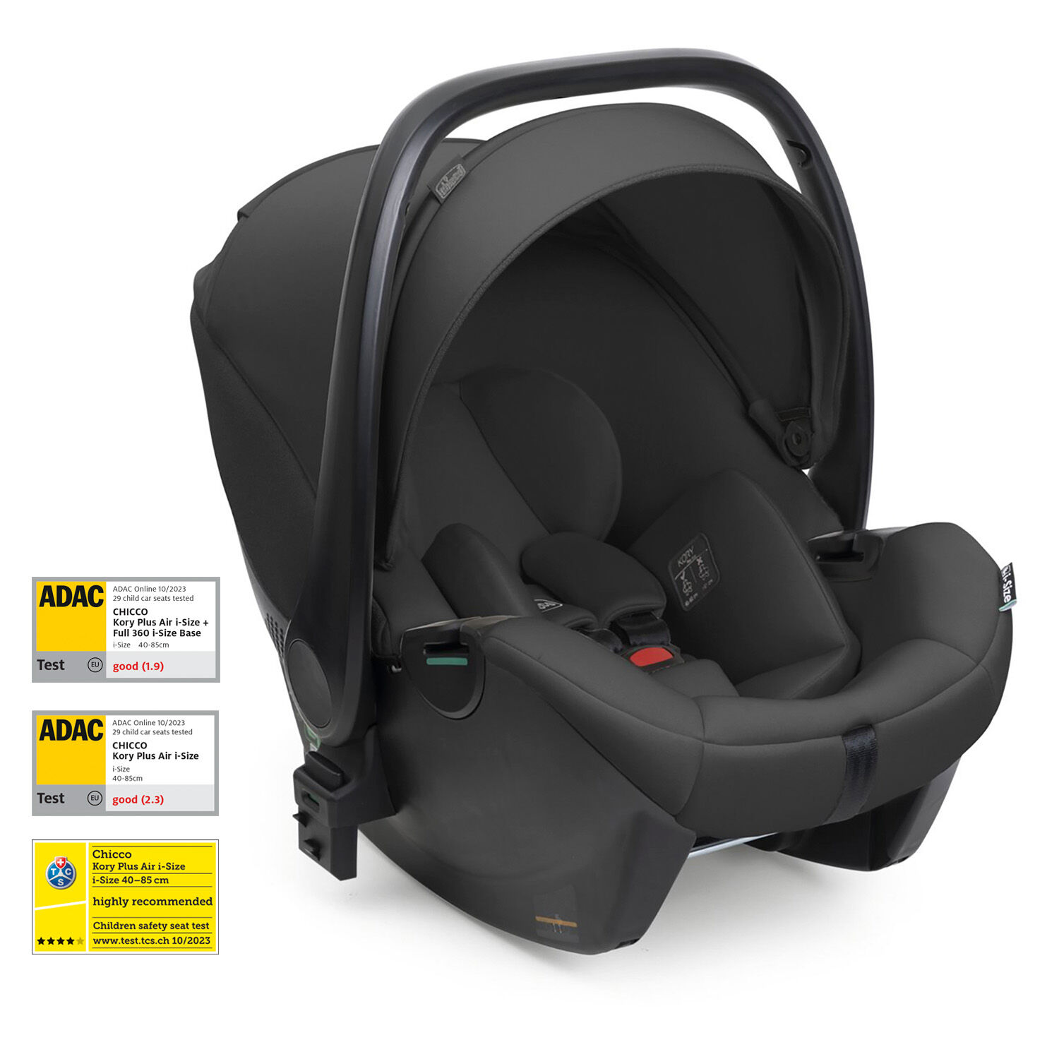 Chicco Kory Plus i-Size Car Seat for Children 40-85 cm Black Satin