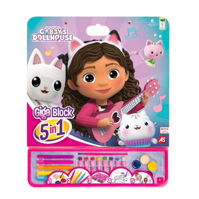 Giga Block 5 In 1 Drawing Set DreamWorks Gabby's Dollhouse For Ages 3+