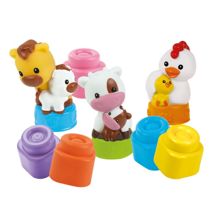 Soft Clemmy Baby Toddler Sweet Animal Farm With 12 pcs Soft Premium Blocks For 6-36 Months