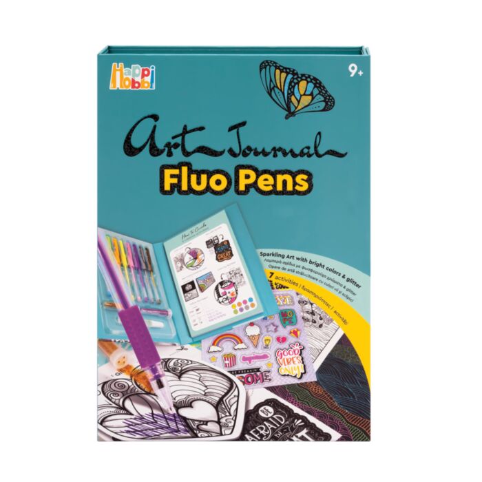 HappiHobbi Art Journal Fluo Στυλό Για 9+ Χρονών