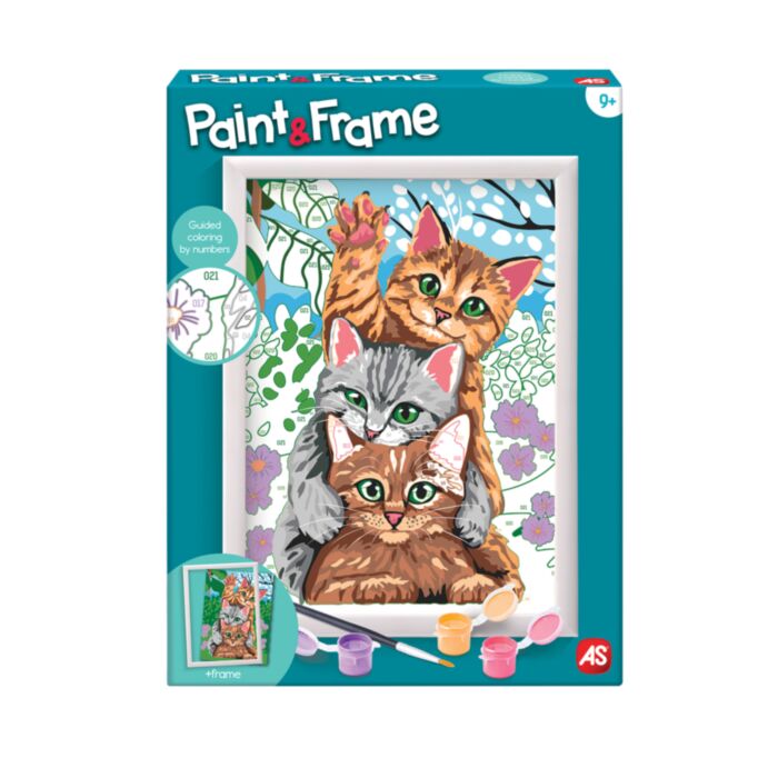 Paint & Frame Paint by Numbers Funny Kitties Για Ηλικίες 9+ Χρονών