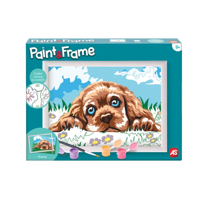 Paint & Frame Paint by Numbers Loving Puppy Για Ηλικίες 9+ Χρονών 