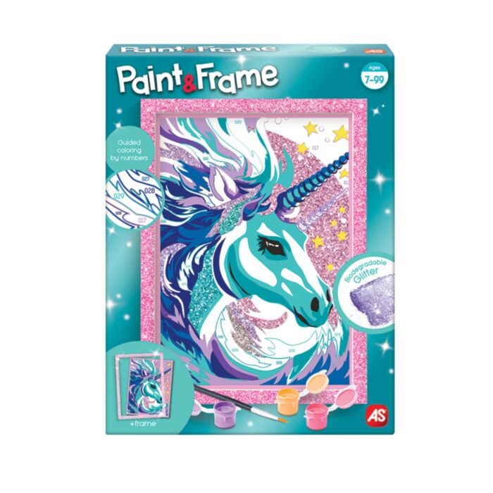 Paint & Frame Paint by Numbers Fairytale Unicorn Για Ηλικίες 6+ Χρονών