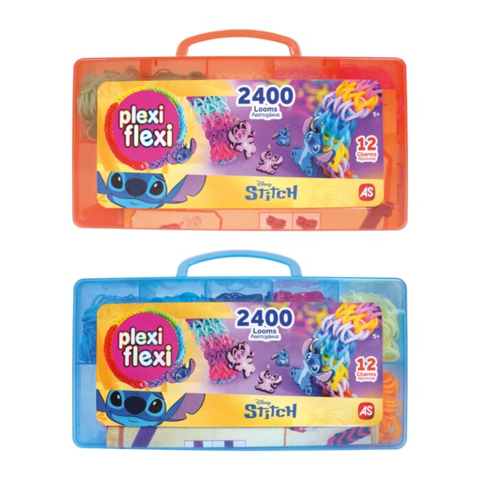 Plexi Flexi Disney Stitch Θήκη Με 2400 Λαστιχάκια & 12 Αξεσουάρ Για 5+