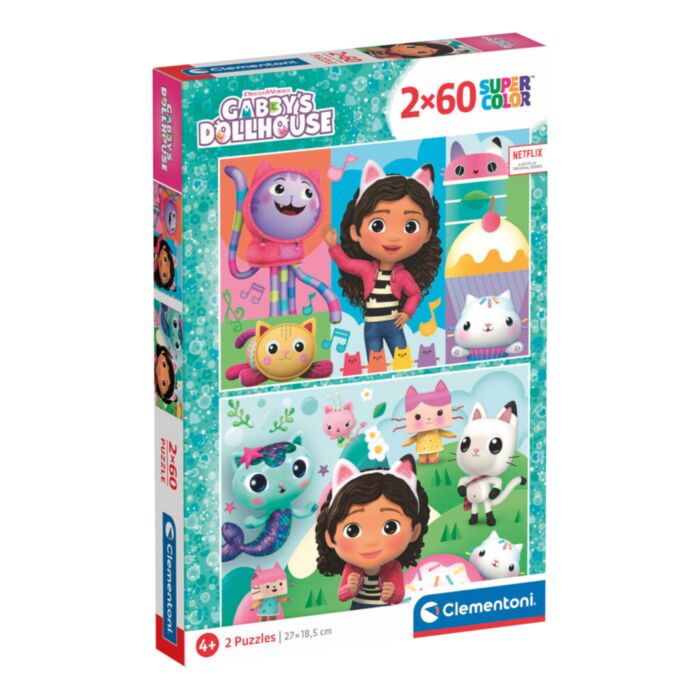 Clementoni Kids Puzzle Super Color DreamWorks Gabby's Dollhouse 2x60 pcs