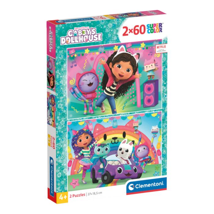 Clementoni Παιδικό Παζλ Super Color DreamWorks Gabby's Dollhouse 2x60 τμχ