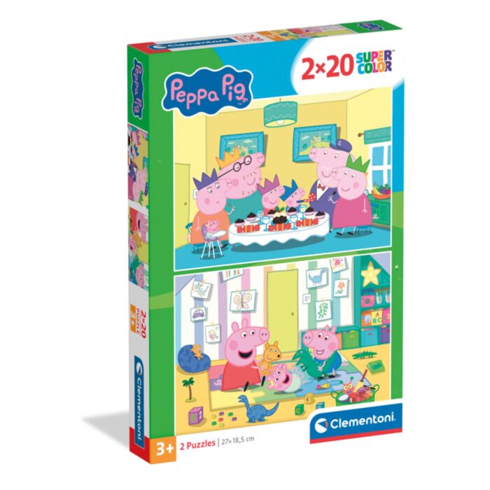 Clementoni Kids Puzzle Super Color Peppa Pig 2x20 pcs