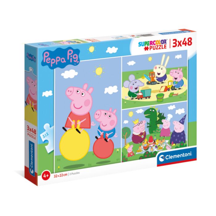 Clementoni Kids Puzzle Super Color Peppa Pig 3x48 pcs