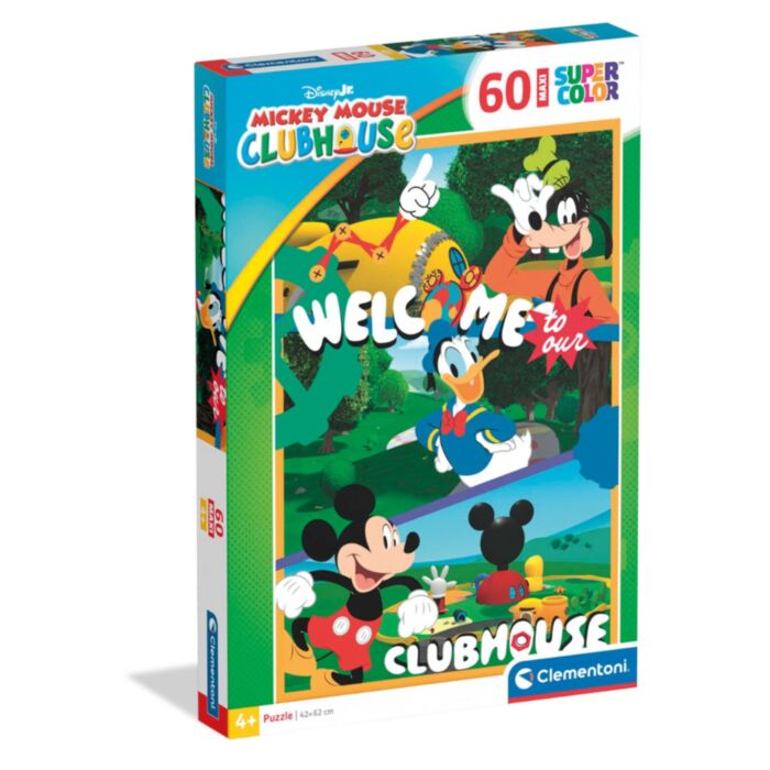 Clementoni Kids Puzzle Maxi Super Color Disney Mickey Club House 60 pcs