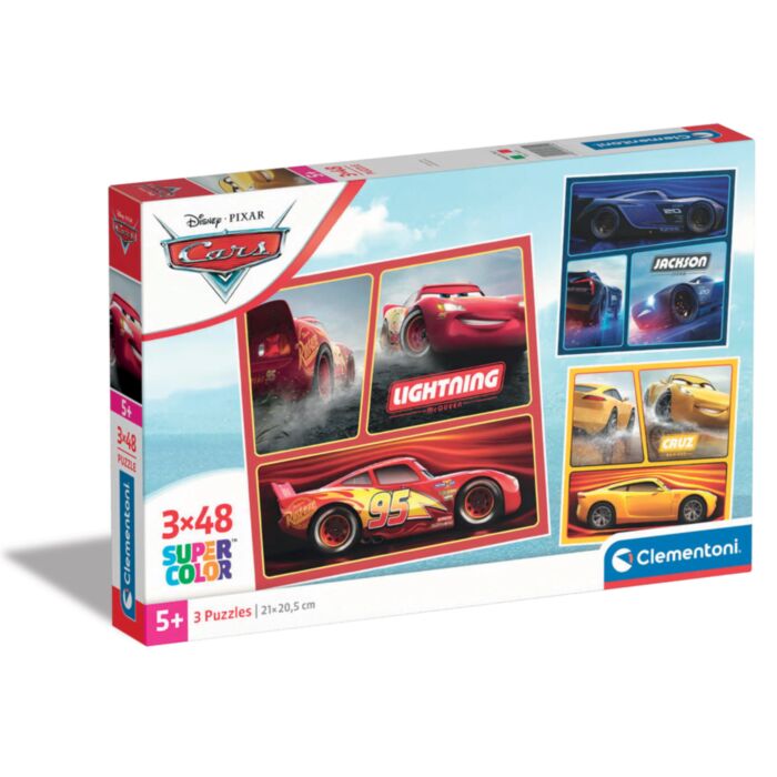Clementoni Kids Puzzle Super Color Disney Cars 3x48 pcs