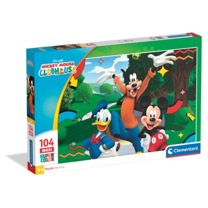 Clementoni Kids Puzzle Maxi Supercolor Disney Mickey Mouse Club House 104 pcs