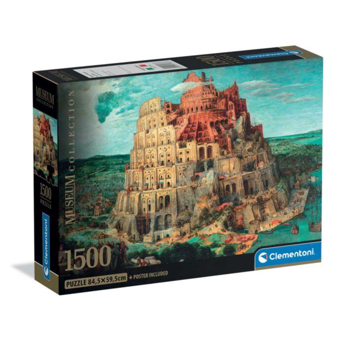 Clementoni Puzzle Museum Collection Bruegel: Babel Tower 1500 pcs - Compact Box