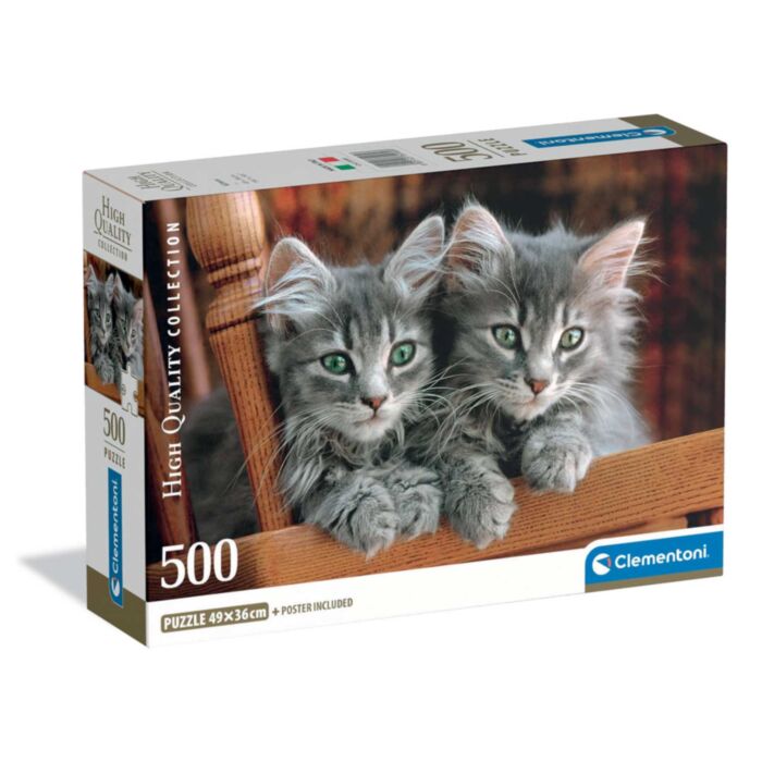 Clementoni Παζλ High Quality Collection Γατάκια 500 τμχ - Compact Box