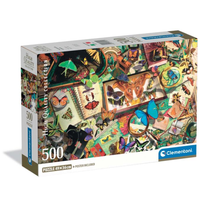 Clementoni Παζλ High Quality Collection Συλλέκτης Πεταλούδων 500 τμχ - Compact Box
