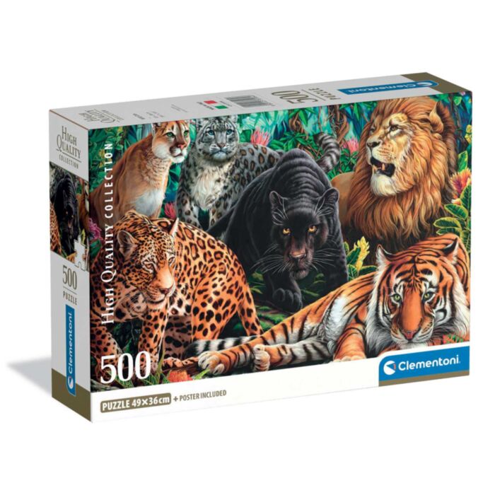 Clementoni Puzzle High Quality Collection Wildcats 500 pcs - Compact Box
