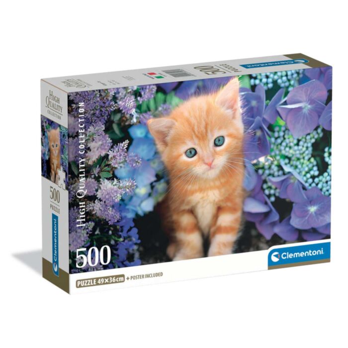 Clementoni Puzzle High Quality Collection Ginger Cat 500 pcs - Compact Box