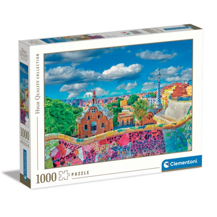 Puzzle Clementoni 1000 Pièces - Santorin, 70x50 Cm - Fabriqué En Italie, Matériaux Recyclés