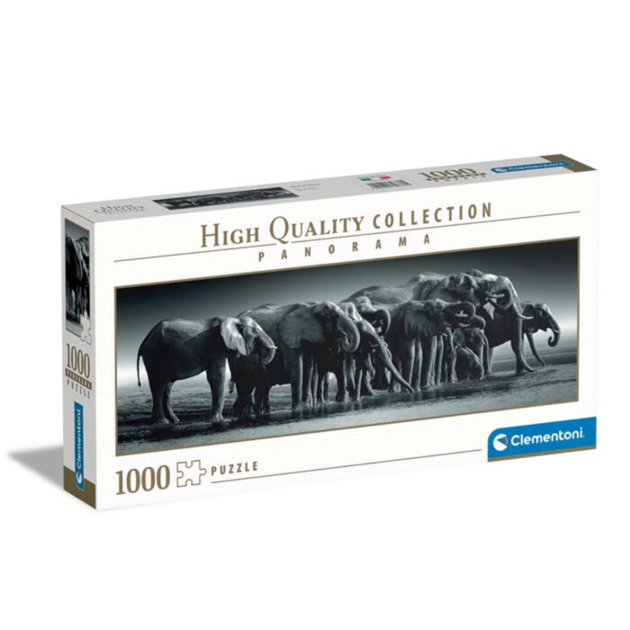 Clementoni Puzzle Panorama High Quality Collection Elephants 1000 pcs
