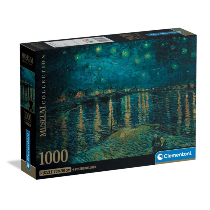 Clementoni Puzzle Museum Collection Vincent Van Gogh: Starry Night Over the Rhone 1000 pcs - Compact Box