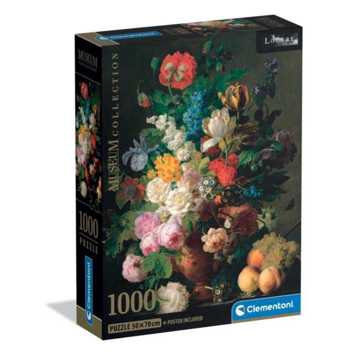 Clementoni Puzzle Museum Collection Van Dael: Bowl Of Flowers 1000 pcs - Compact Box