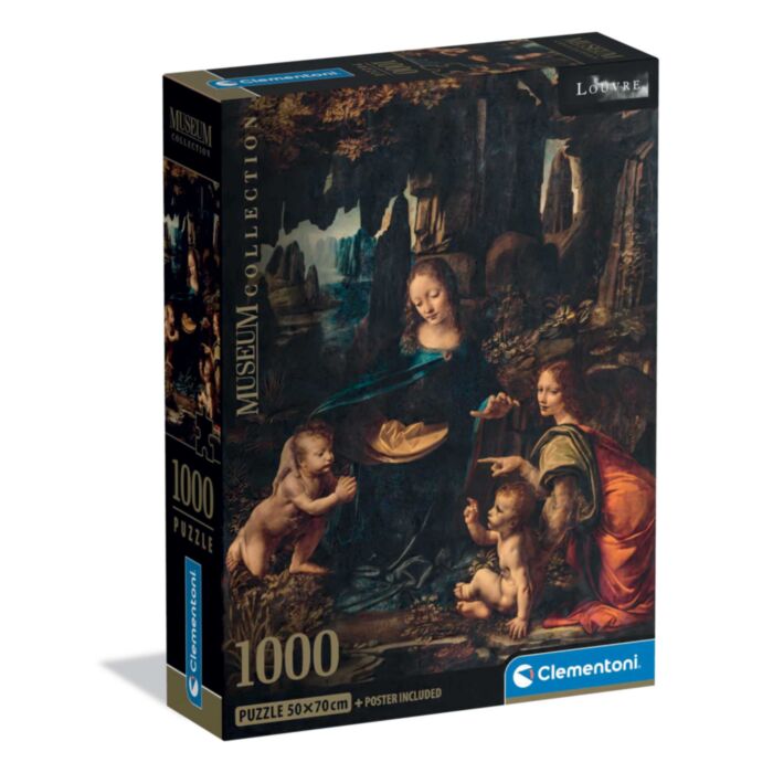 Clementoni Puzzle Museum Collection Leonardo da Vinci: Virgin Rocks 1000 pcs - Compact Box