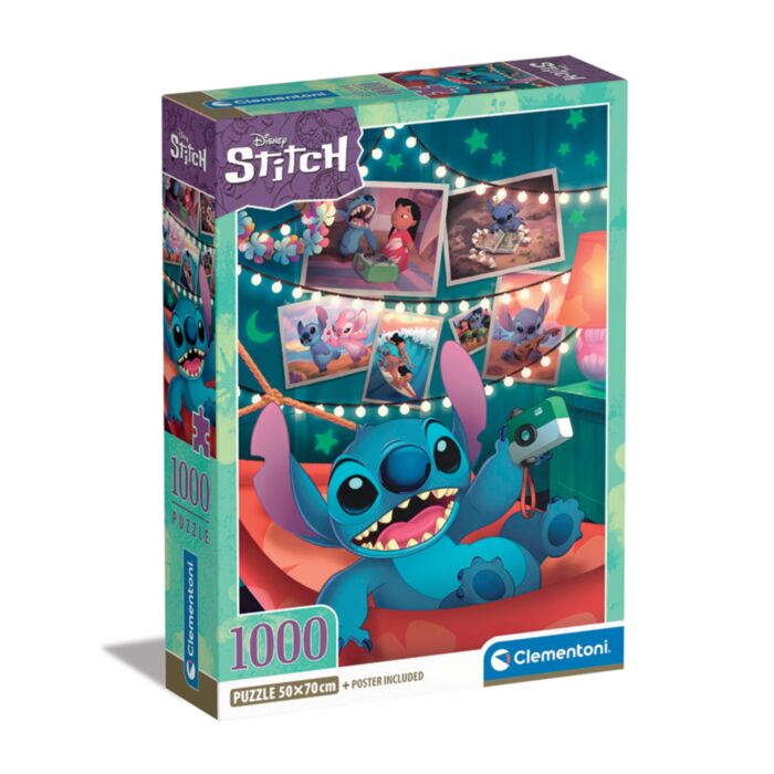 Clementoni Puzzle High Quality Collection Disney Stitch 1000 pcs - Compact Box