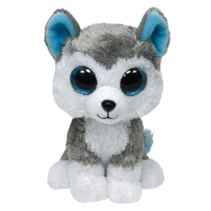TY Beanie Boos Slush Plush Dog Gray And White 15cm ascompany.gr