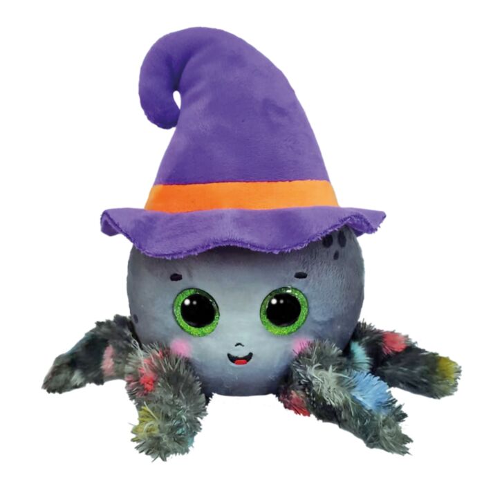 TY Beanie Boos Χνουδωτή Αράχνη με Καπέλο Μάγισσας Γκρι 15εκ