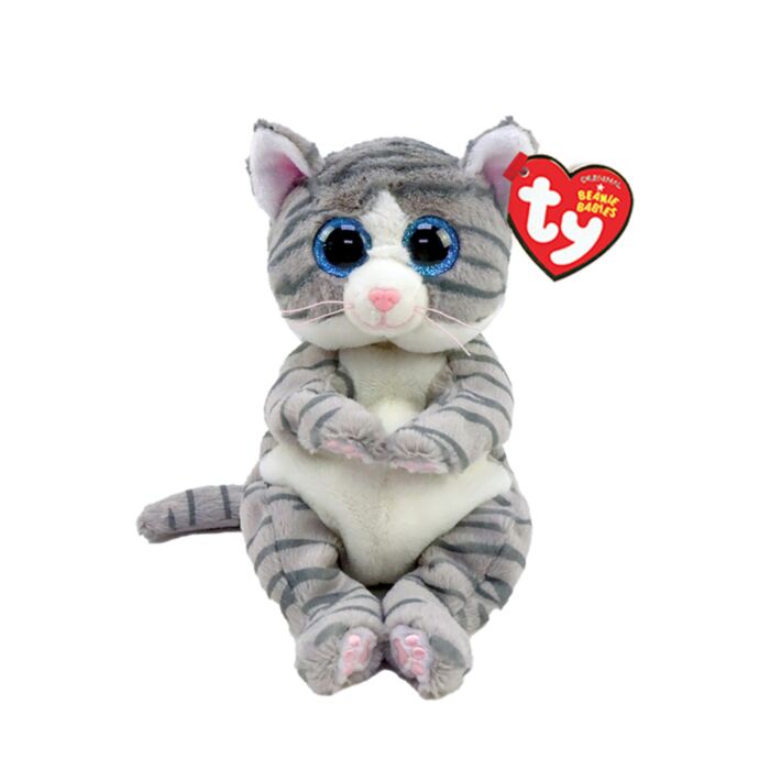 TY Beanie Bellies Mitzi Plush Kitty Gray 15cm