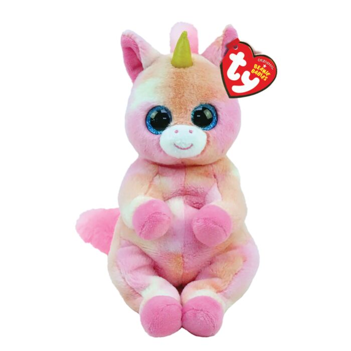 TY Beanie Bellies Skylar Plush Unicorn Pink 15cm