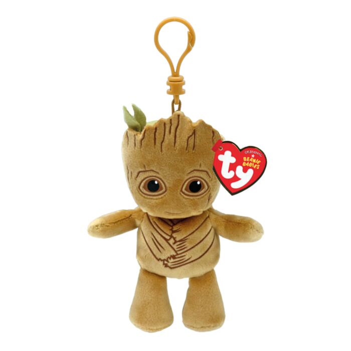 TY Beannie Babies Groot Plush Clip Brown 8.5cm