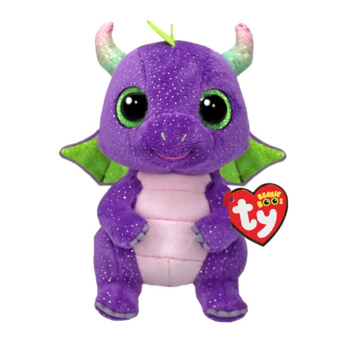 TY Beanie Boos Daphne Plush Dragon Purple 15cm