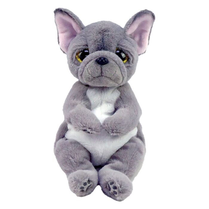 TY Beanie Bellies Wilfred Plush Dog Gray 15cm
