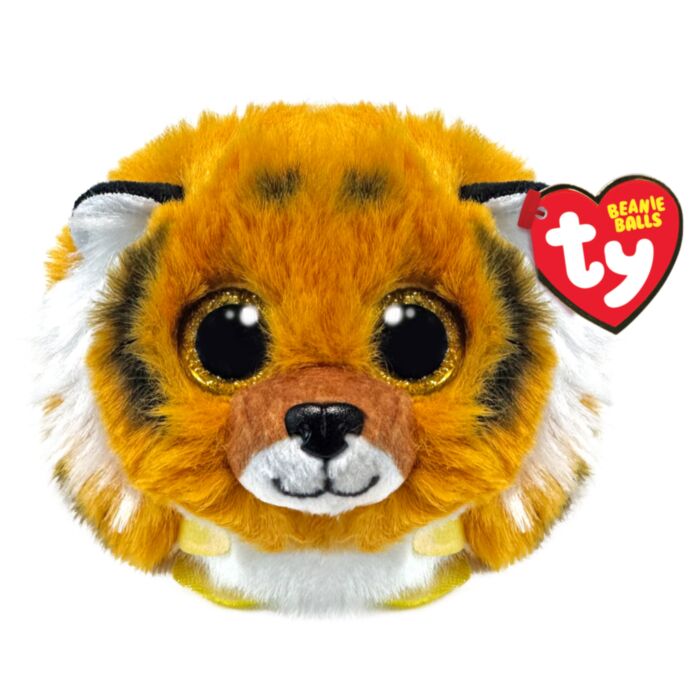 TY Beanie Balls Clawsby Plush Tiger Brown