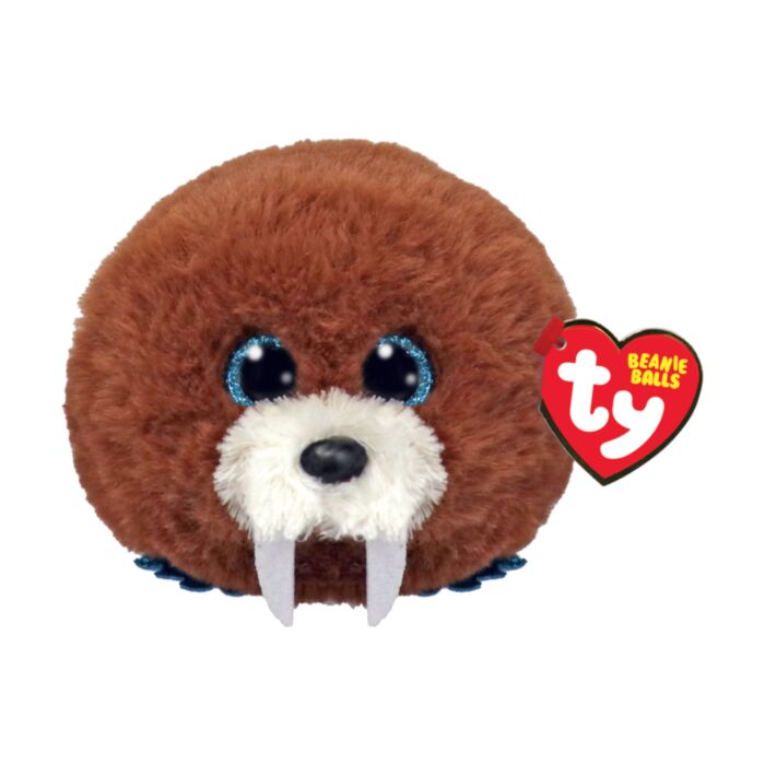 TY Beanie Balls Hank Plush Walrus Brown