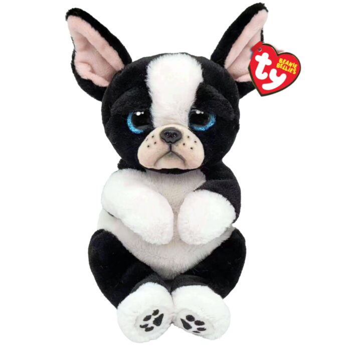 TY Beannie Bellies Tink Plush Dog Black & White 23cm