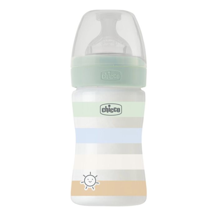 Chicco Πλαστικό Μπιμπερό Well Being Κατά των Κολικών Μπλε 150ml Για 0+ Μηνών