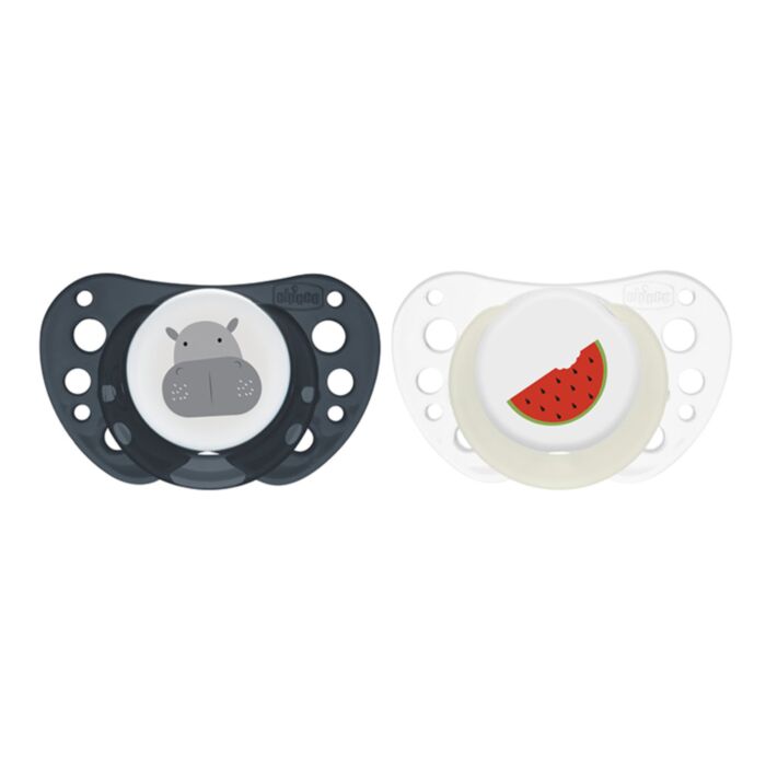 Chicco PhysioForma Air Pacifiers Beige - Grey For 16-36 Months 2pcs