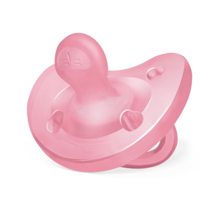 Chicco Πιπίλα Όλο Σιλικόνη PhysioForma Soft Ροζ Για 6-16 Μηνών