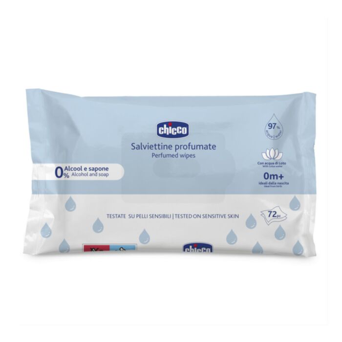 Chicco Baby Wipes with 97% Water No Lid 72 pcs