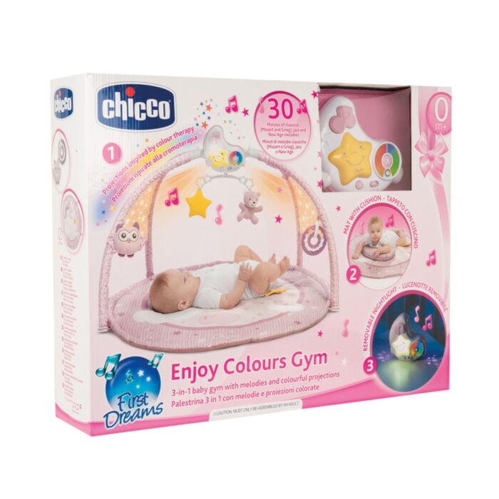 Chicco Βρεφικό Γυμναστήριο με Προβολέα Enjoy Colors Ροζ Για 0+ 