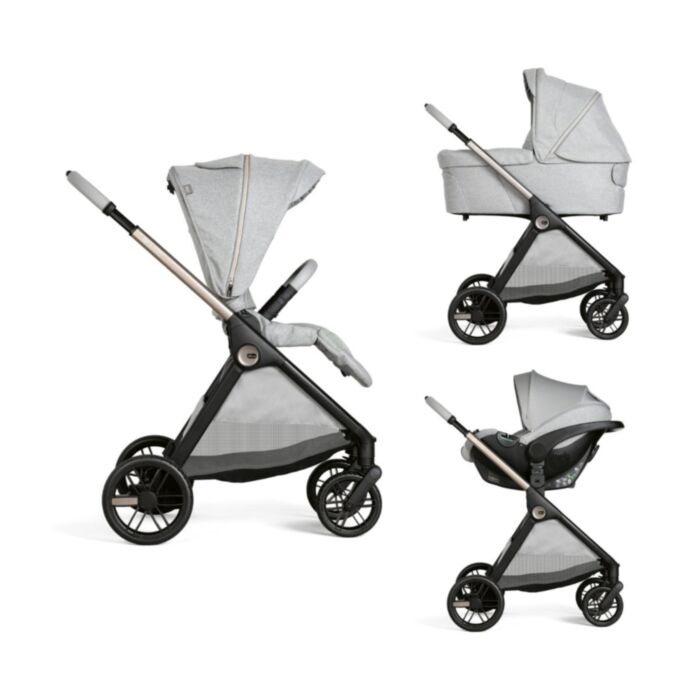 Chicco Baby Stroller Trio Bellagio - Car Seat Kory Plus i-Size - Port Bebe Flexi Lunar Rock