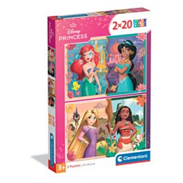 Clementoni Kids Puzzle Super Color Disney Princess 2x20 pcs ascompany.gr