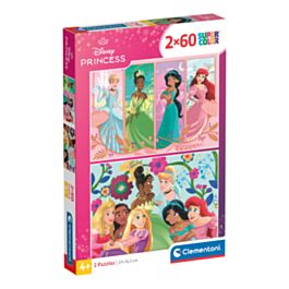 Clementoni Kids Puzzle Super Color Disney Princess 2x60 pcs ascompany.gr
