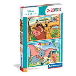 Clementoni Kids Puzzle Super Color Disney Classics 2x20 pcs ascompany.gr