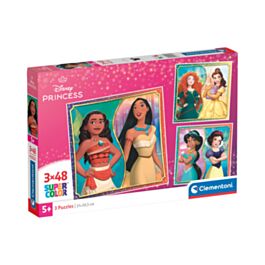 Clementoni Kids Puzzle Super Color Disney Princess 3x48 pcs ascompany.gr