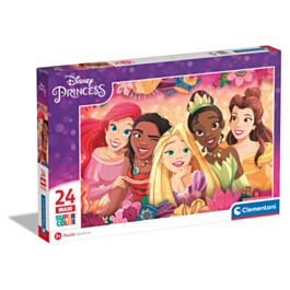 Clementoni Puzzle Supercolor Nighty Night 24 Maxi Pezzi - Per Bambini 3+ Anni, Dimensioni 62x42 Cm, Made In Italy