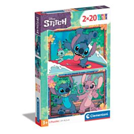 Clementoni Kids Puzzle Super Color Disney Stitch 2x20 pcs ascompany.gr