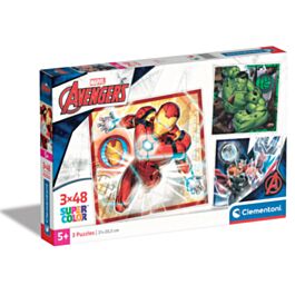 Clementoni Kids Puzzle Super Color Marvel Avengers 3x48 pcs ascompany.gr
