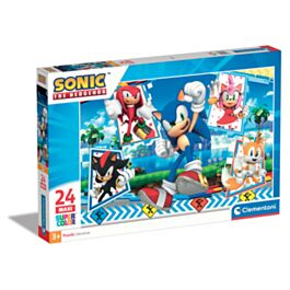 Clementoni Kids Puzzle Maxi Super Color Sonic The Hedgehog 24 pcs ...